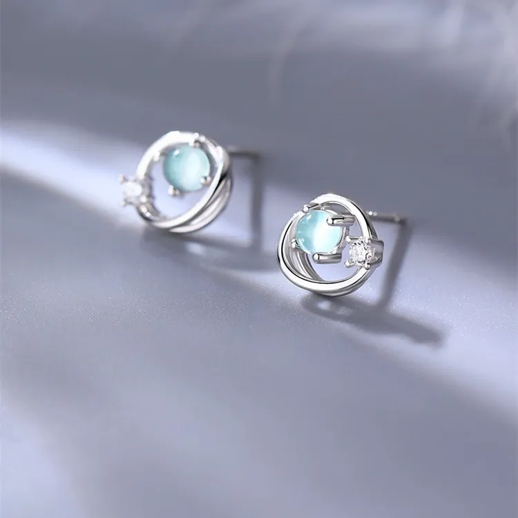 Zocai S925 Silver Stud Earrings Women's-2
