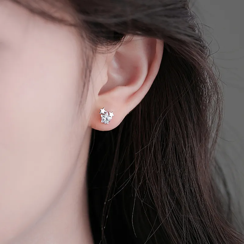 Zocai S925 Silver Stud Earrings Women's-1