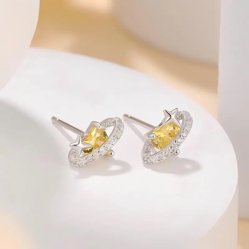 Zocai S925 Silver Stud Earrings Women's-2