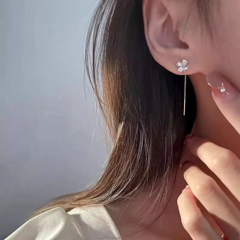 Zocai S925 Silver Drop Earrings Women's-2
