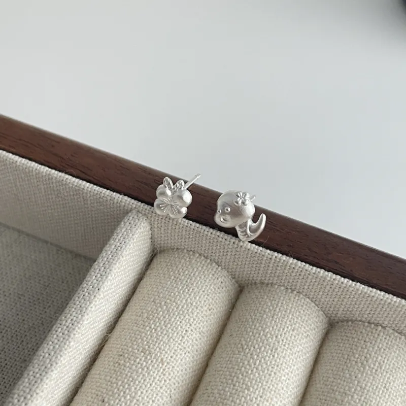 Zocai S925 Silver Stud Earrings Women's-4