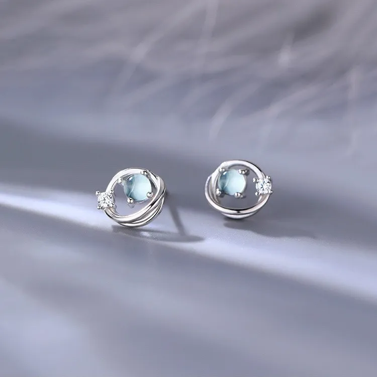 Zocai S925 Silver Stud Earrings Women's-1