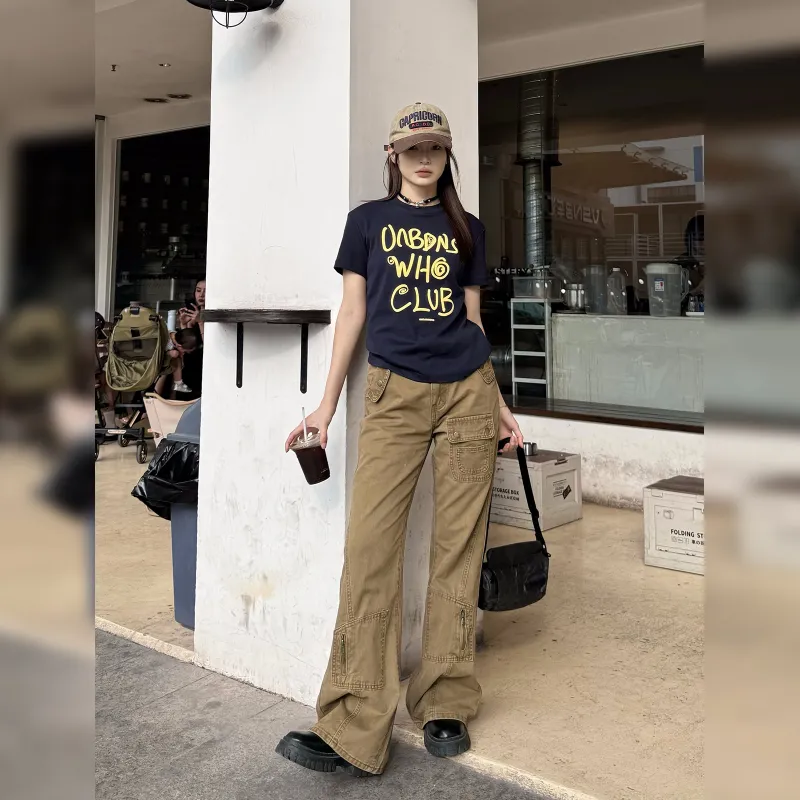 SOIE Casual Pants Unisex Khaki-4