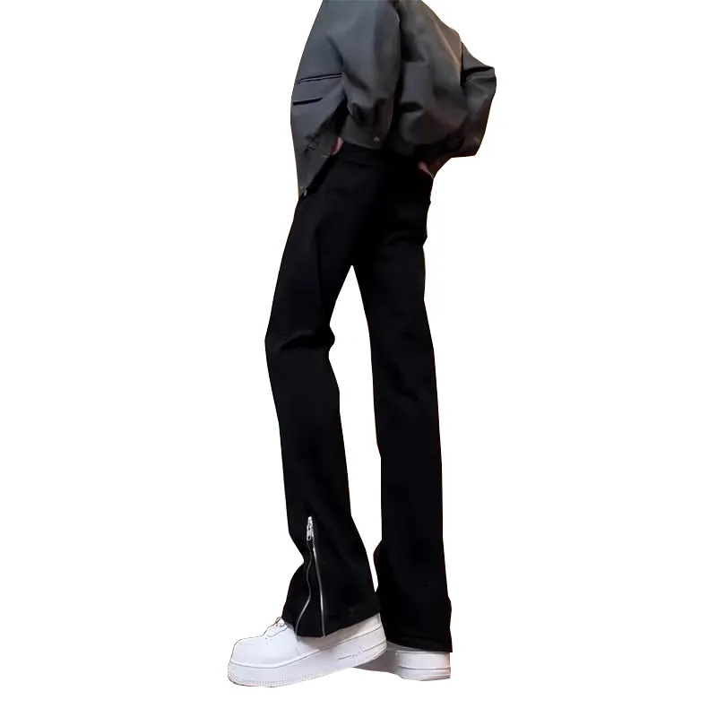 SOIE Jeans Unisex Black[Side Zipper]-1