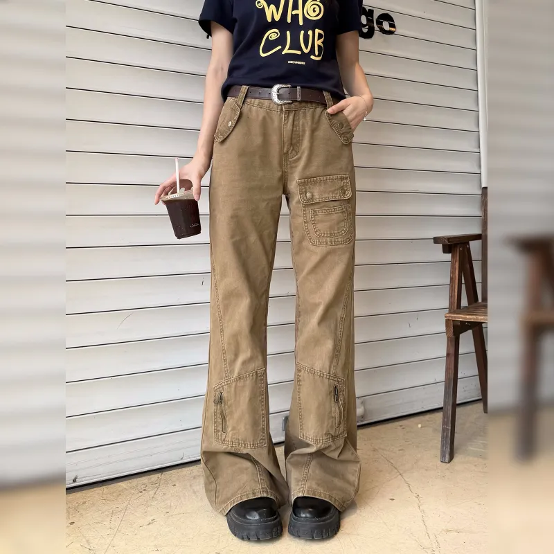 SOIE Casual Pants Unisex Khaki-2