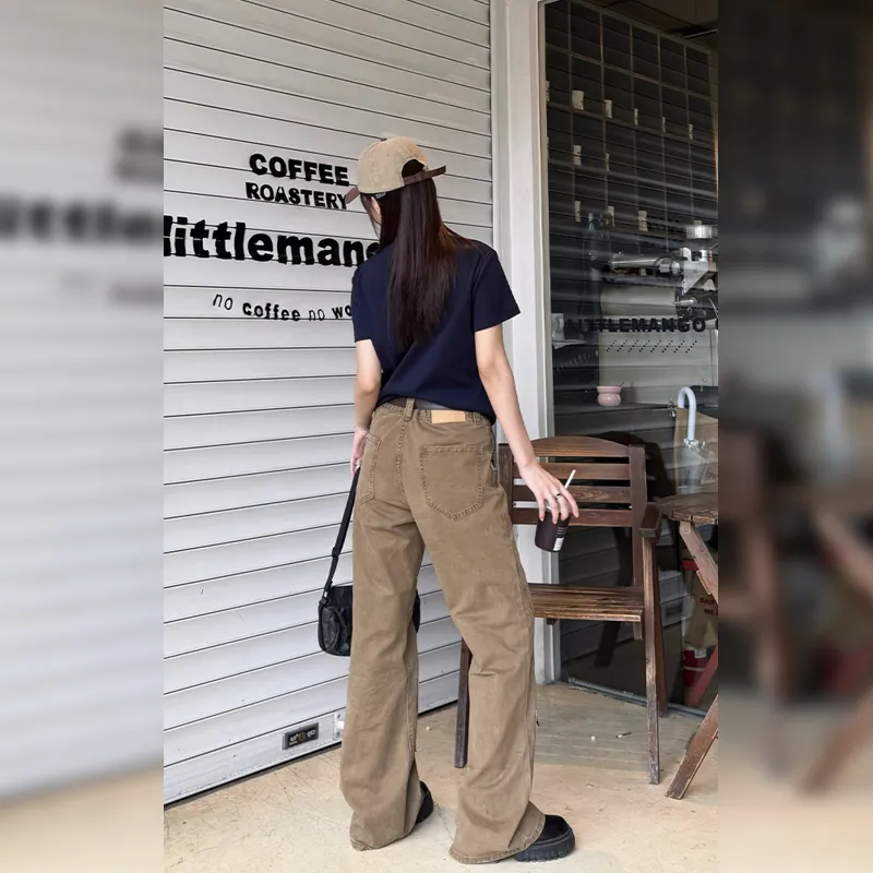 SOIE Casual Pants Unisex Khaki-1
