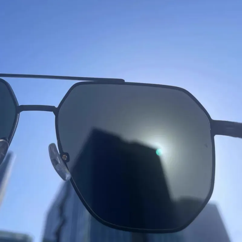 VIRDEN AERMAN Alloy Aviator Sunglasses Unisex Black-4