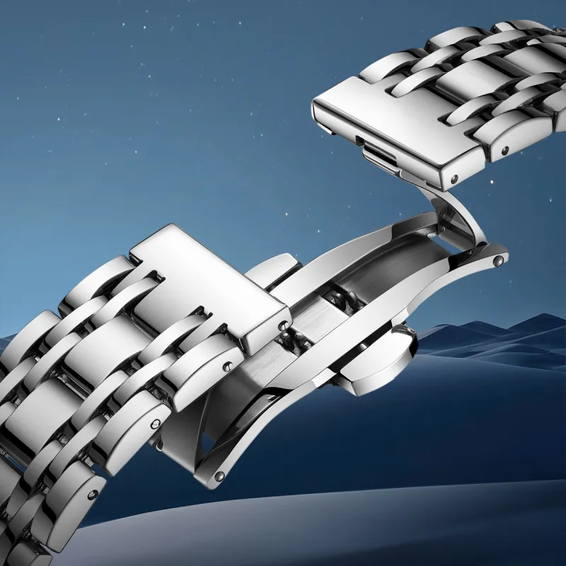 FAIRWHALE CK II Collaboration Automatic Mechanical Movement Metal Strap Watch Men's Watches Black Dial-5