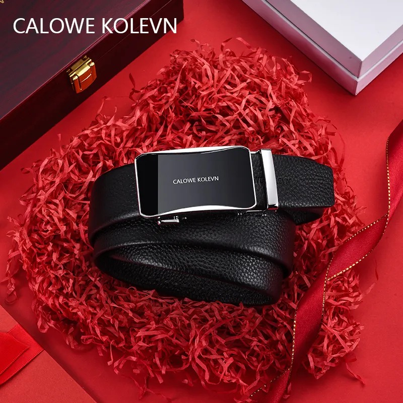 CALOWE KOLEVN Top Grain Cow Leather Belts Men's 3.5cm-15