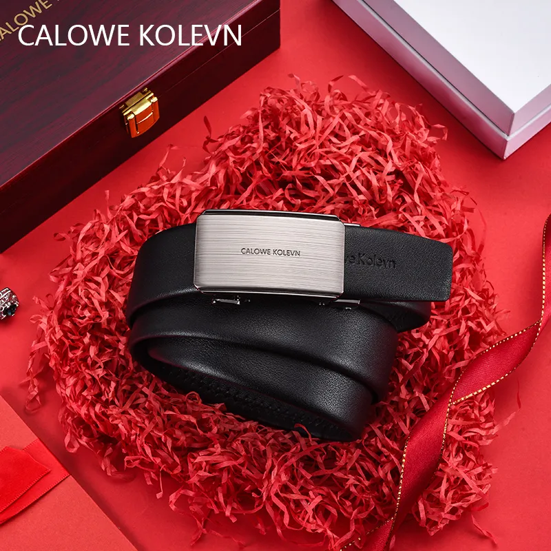 CALOWE KOLEVN Top Grain Cow Leather Belts Men's 3.5cm-10