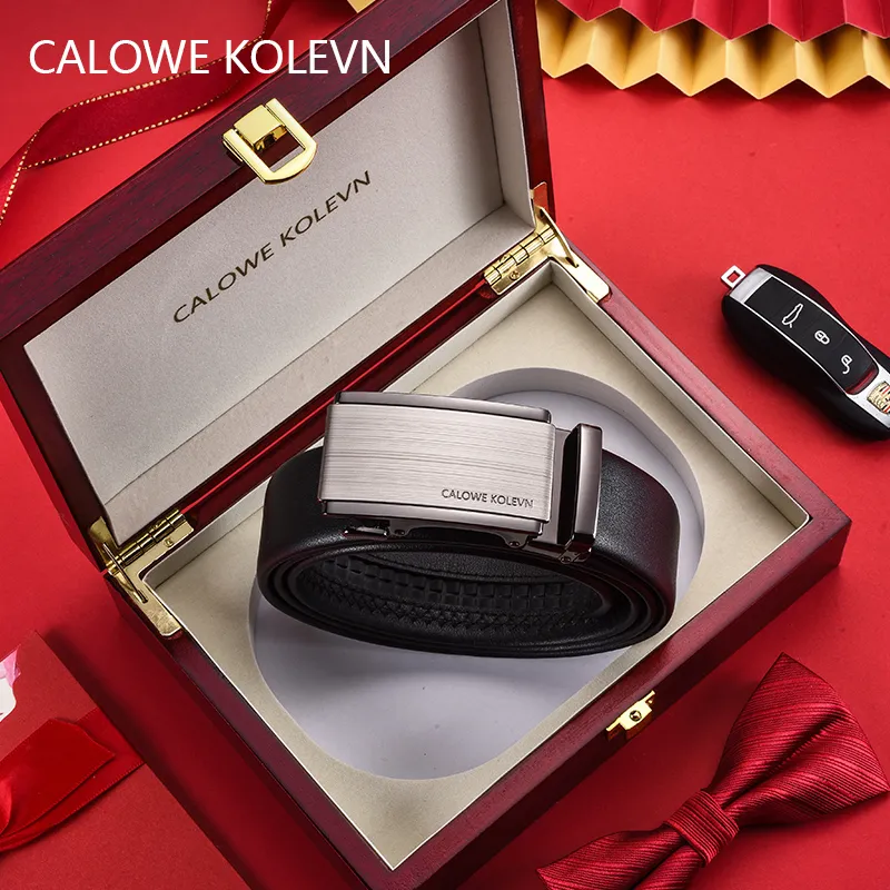 CALOWE KOLEVN Top Grain Cow Leather Belts Men's 3.5cm-6