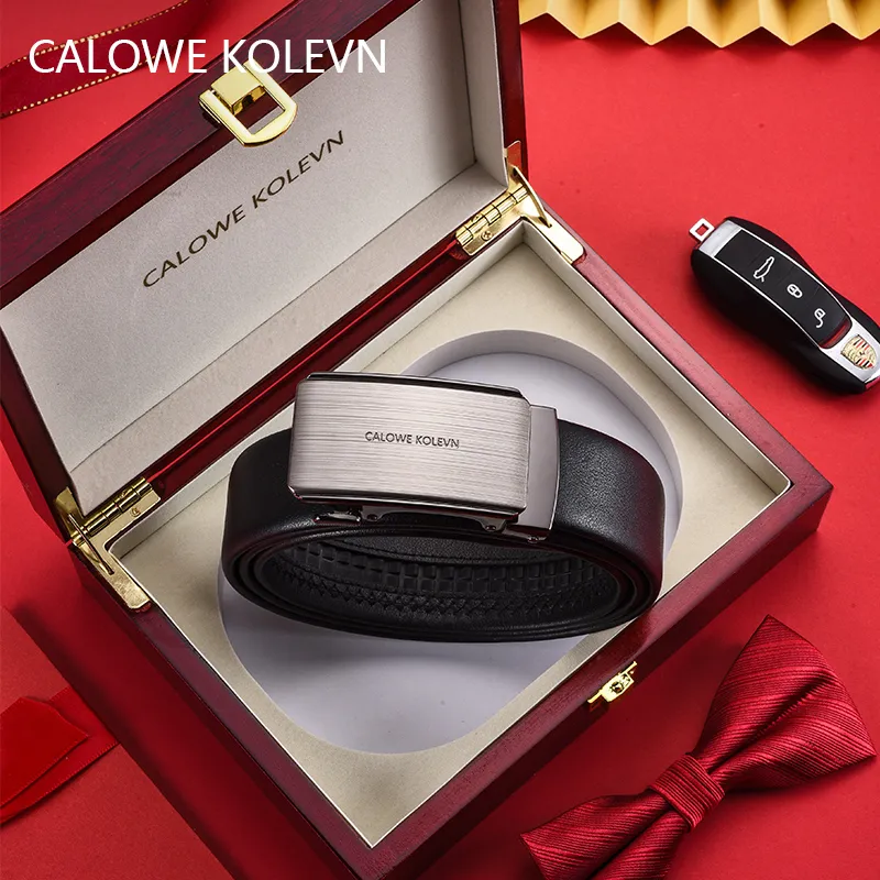 CALOWE KOLEVN Top Grain Cow Leather Belts Men's 3.5cm-7