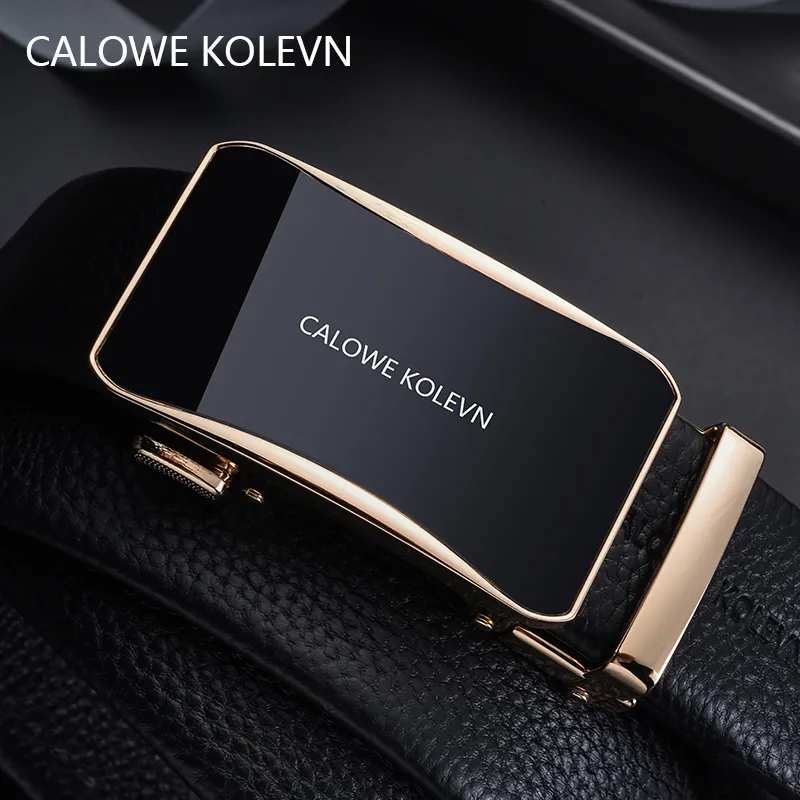 CALOWE KOLEVN Top Grain Cow Leather Belts Men's 3.5cm-8