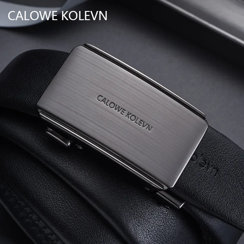 CALOWE KOLEVN Top Grain Cow Leather Belts Men's 3.5cm-2