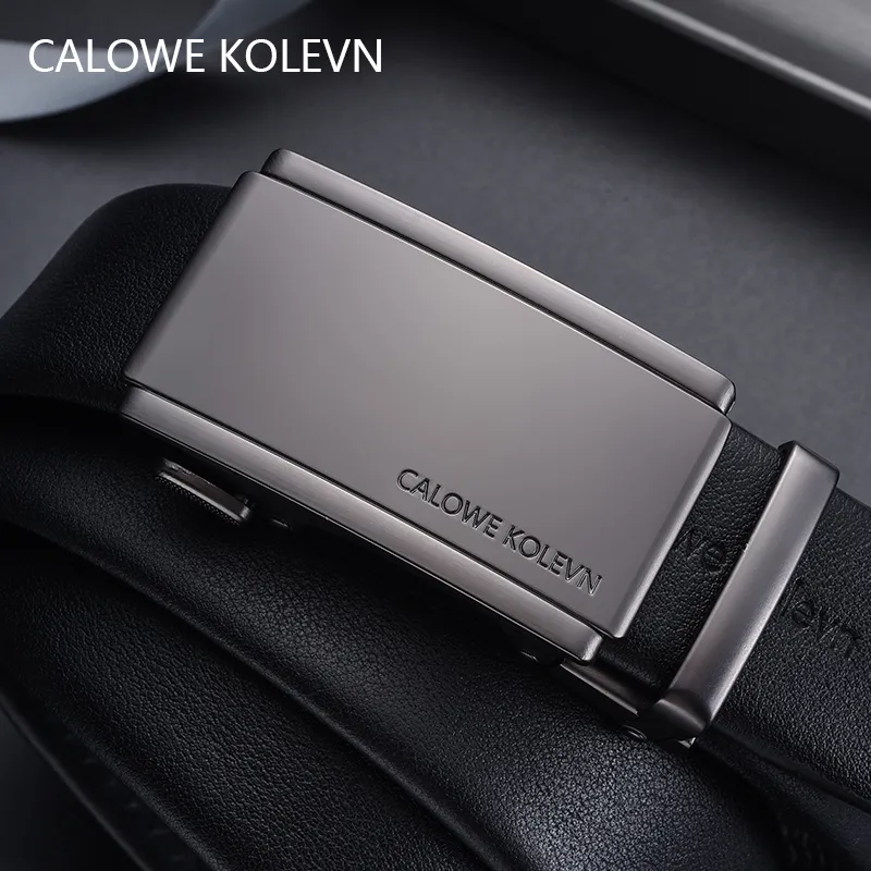 CALOWE KOLEVN Top Grain Cow Leather Belts Men's 3.5cm-2