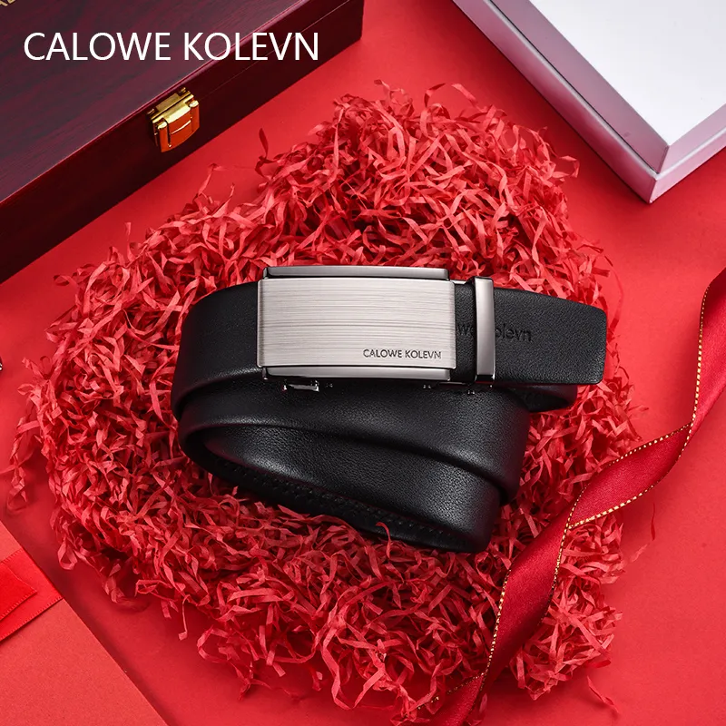 CALOWE KOLEVN Top Grain Cow Leather Belts Men's 3.5cm-9