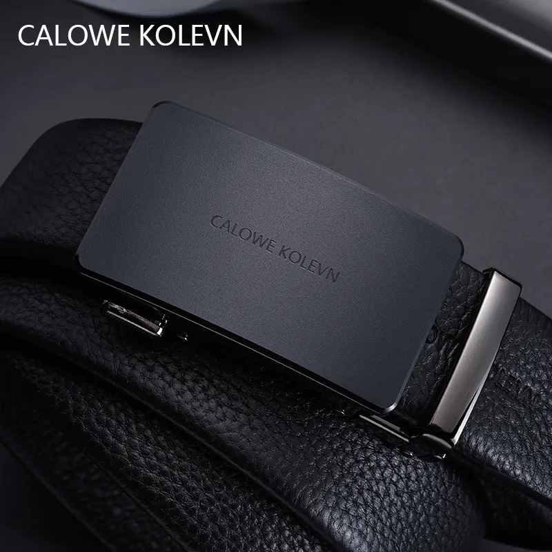 CALOWE KOLEVN Top Grain Cow Leather Belt Gift Box Set Men's 3.5cm-8