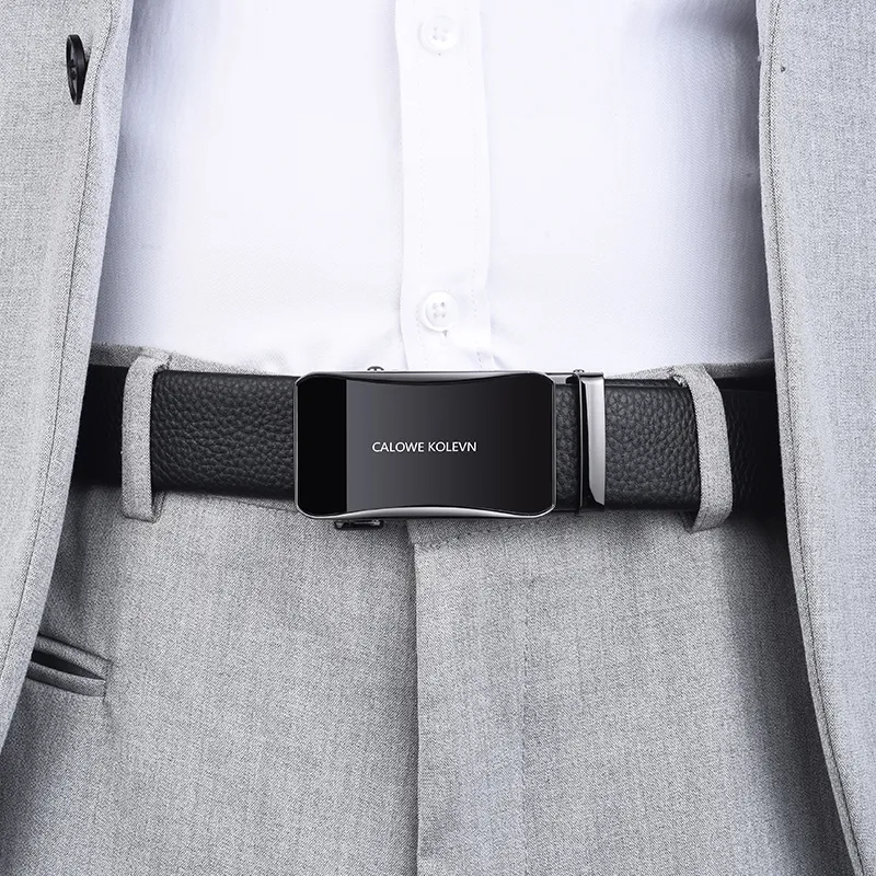 CALOWE KOLEVN Top Grain Cow Leather Belts Men's 3.5cm-5