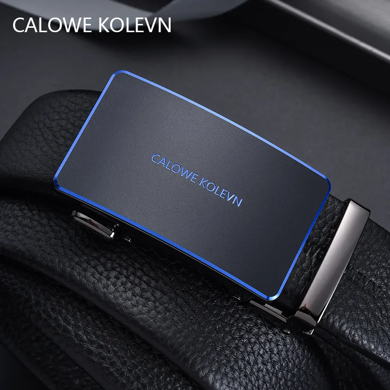 CALOWE KOLEVN Top Grain Cow Leather Belt Gift Box Set Men's 3.5cm-2
