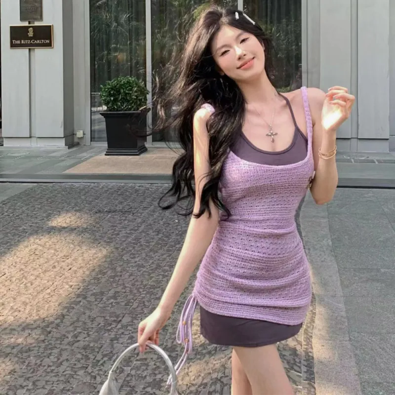 SDN by41 Slip Dresses Women's Light Purple-3