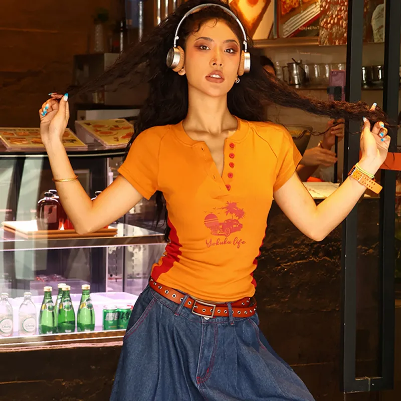 SDN by41 T Shirts Women's Orange-2