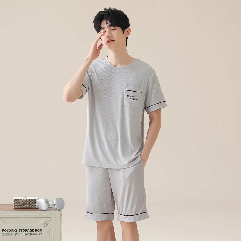 MADALLO Pajama Set Men's Light Gray-3