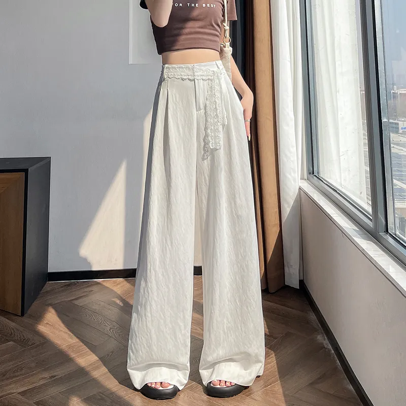 HTHK Casual Pants Women's White/Black/Cream Apricot-7
