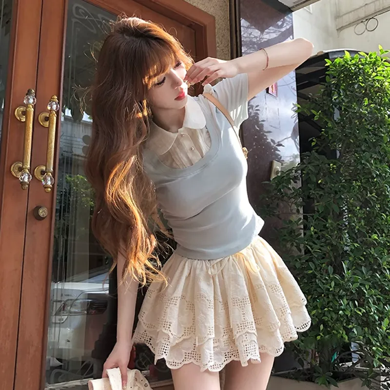 HTHK Two Piece Skirt Sets Women's-4