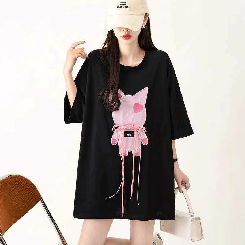 HTHK Drop Shoulder Sleeve T Shirt Women's-4