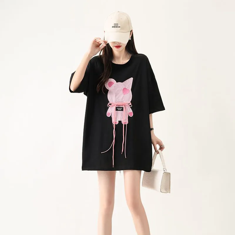 HTHK Drop Shoulder Sleeve T Shirt Women's-5