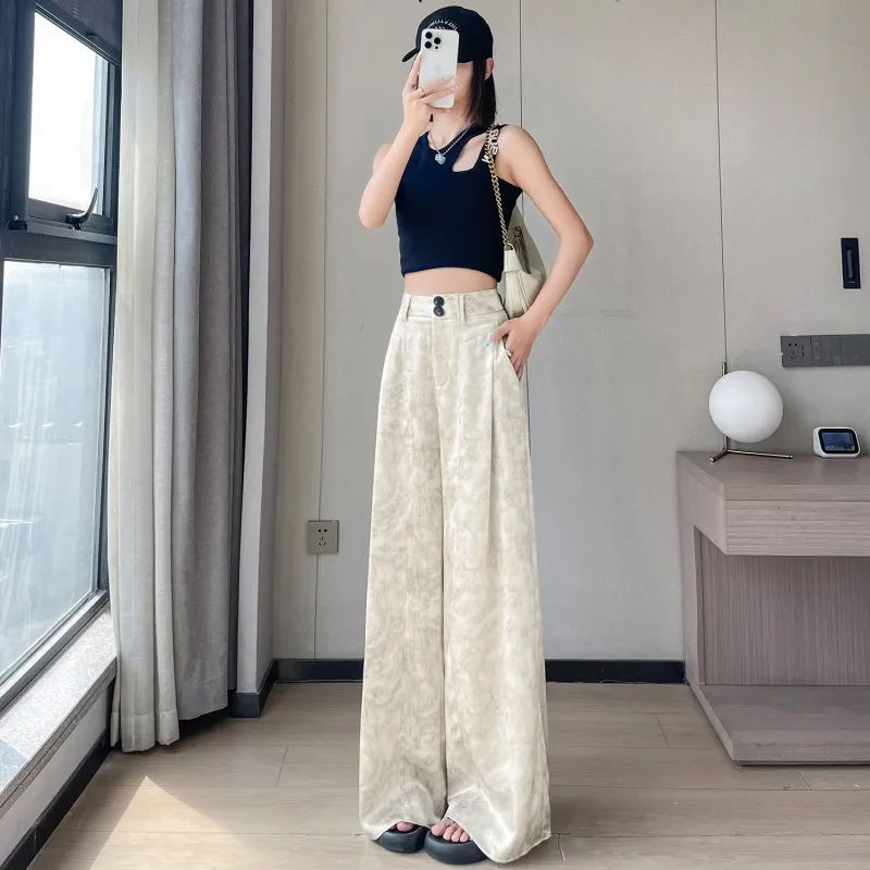 HTHK Casual Pants Women's Apricot/Black-2