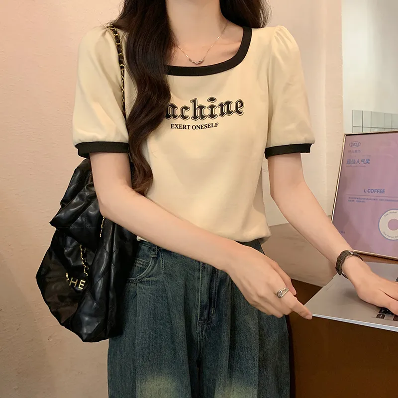 HTHK T Shirts Women's Apricot-5