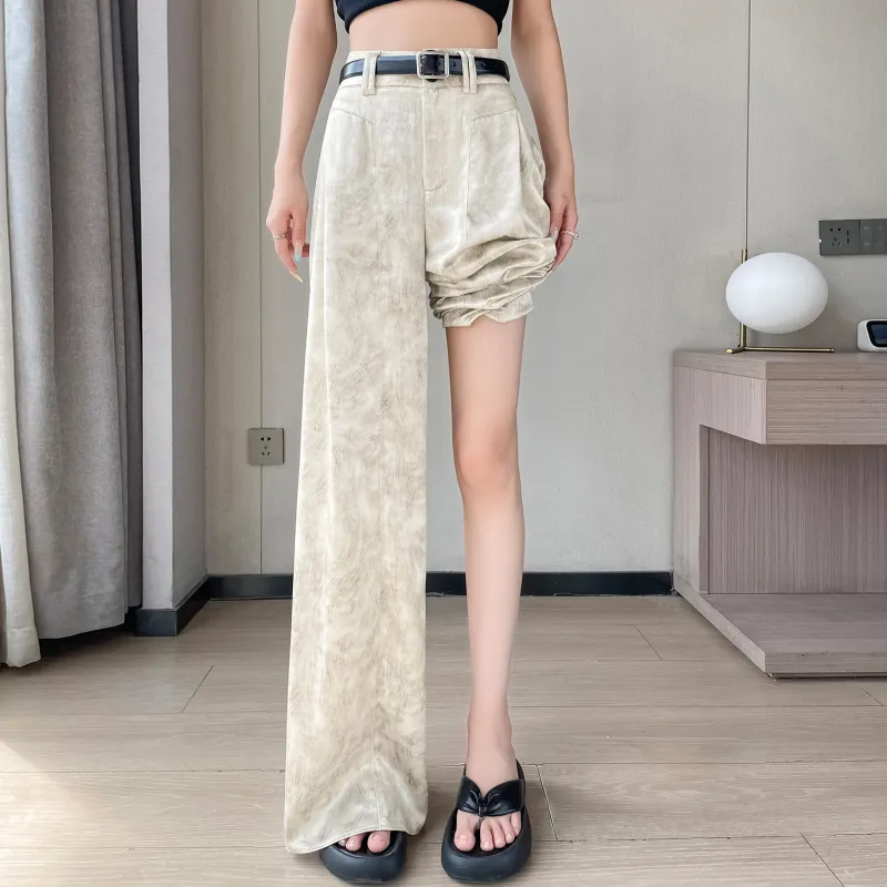 HTHK Casual Pants Women's Apricot/Black-12