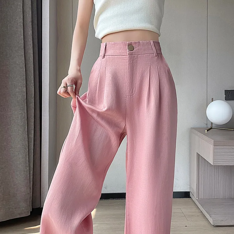 HTHK Casual Pants Women's White/Pink/Black-28