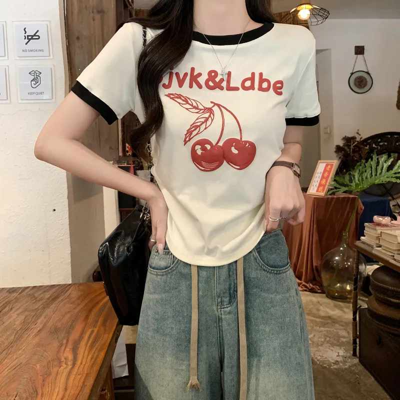 HTHK T Shirts Women's Apricot-3