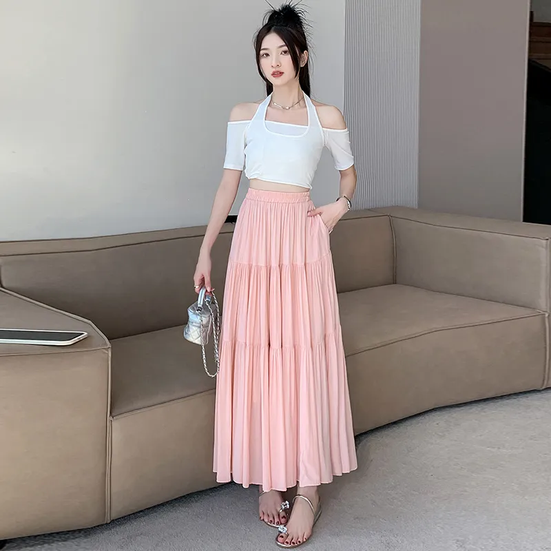 HTHK Casual Long Skirts Women's-5