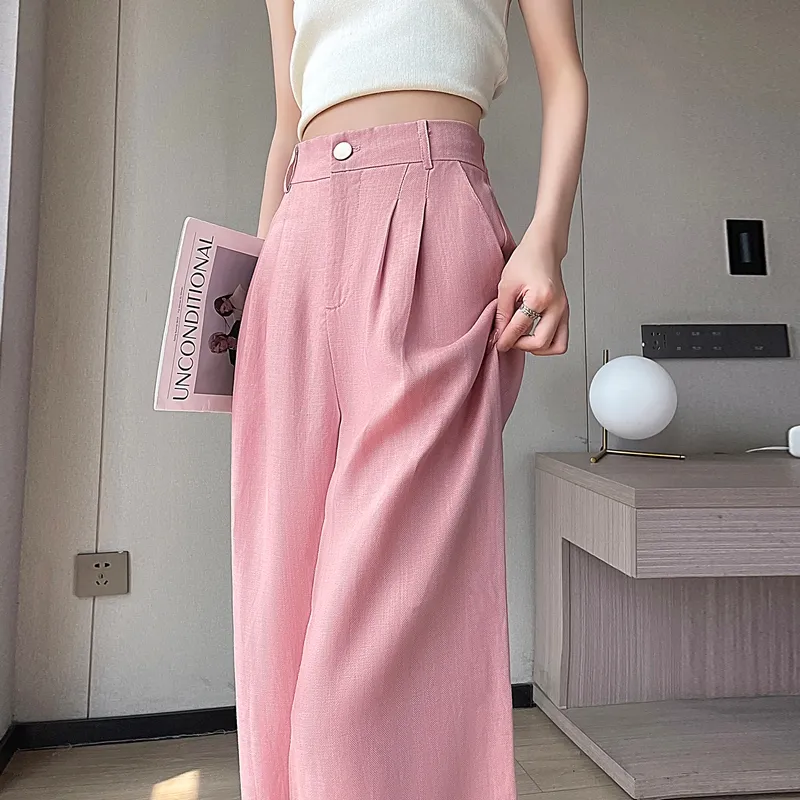 HTHK Casual Pants Women's White/Pink/Black-23
