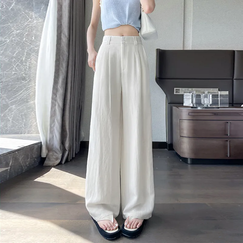 HTHK Casual Pants Women's White/Khaki/Navy Blue-17