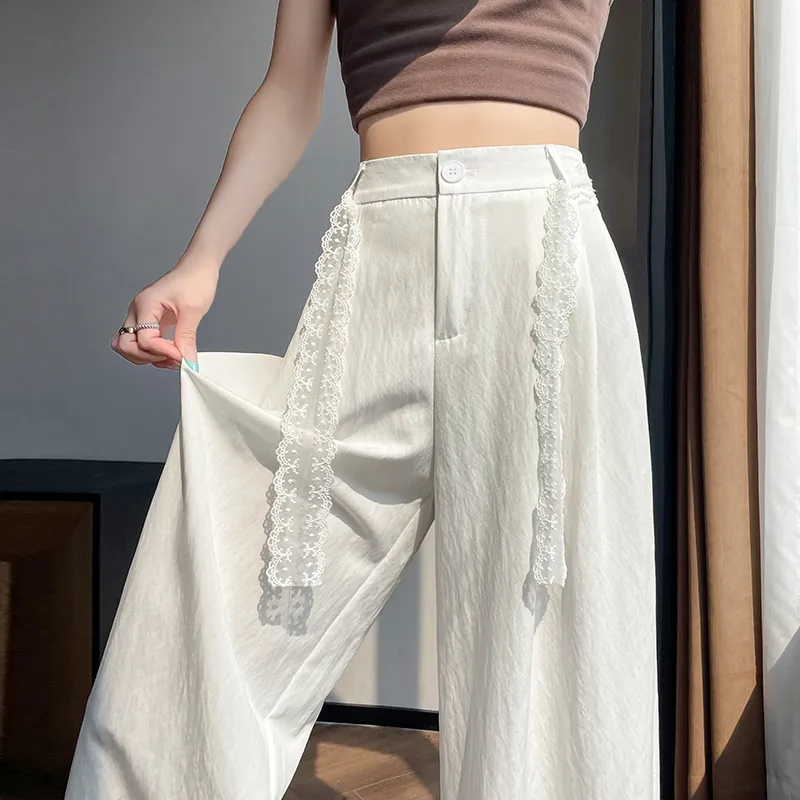 HTHK Casual Pants Women's White/Black/Cream Apricot-11