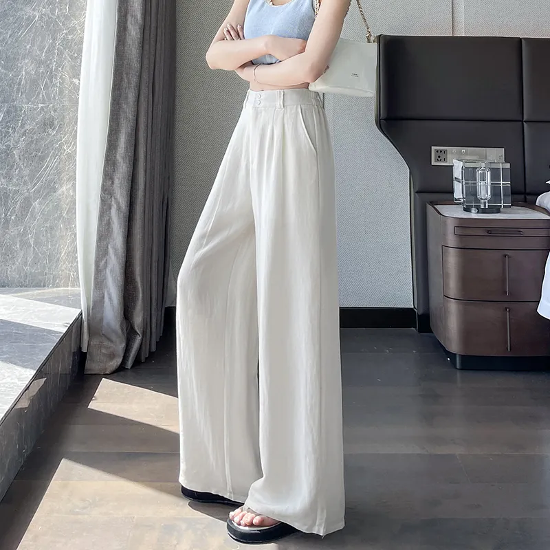 HTHK Casual Pants Women's White/Khaki/Navy Blue-16