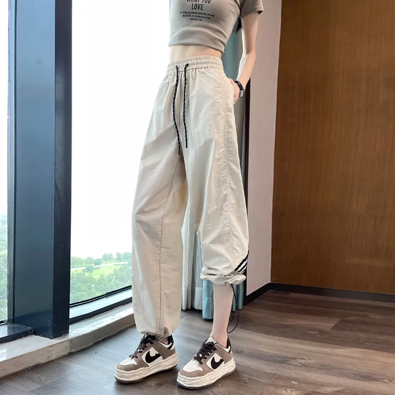 HTHK Casual Pants Women's Black/Ecru/Red-23