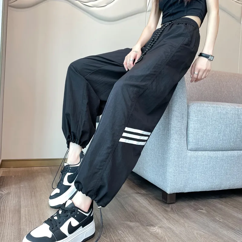 HTHK Casual Pants Women's Black/Ecru/Red-5