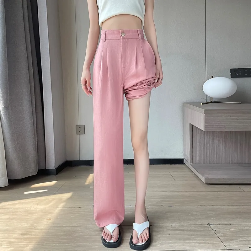 HTHK Casual Pants Women's White/Pink/Black-32