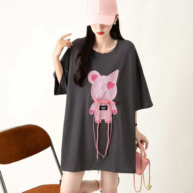 HTHK Drop Shoulder Sleeve T Shirt Women's-10