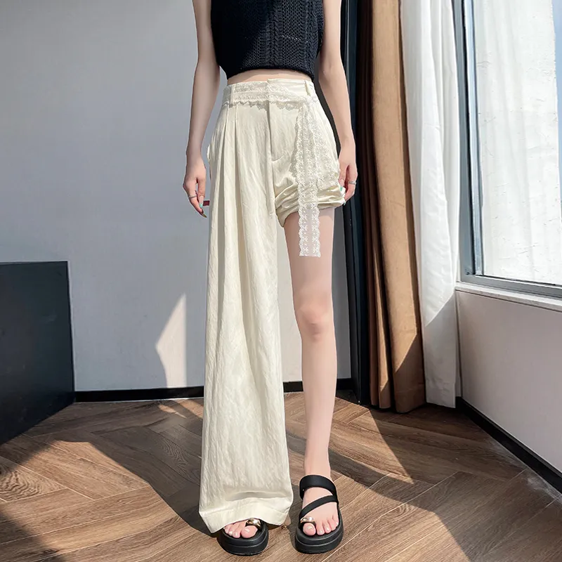 HTHK Casual Pants Women's White/Black/Cream Apricot-38