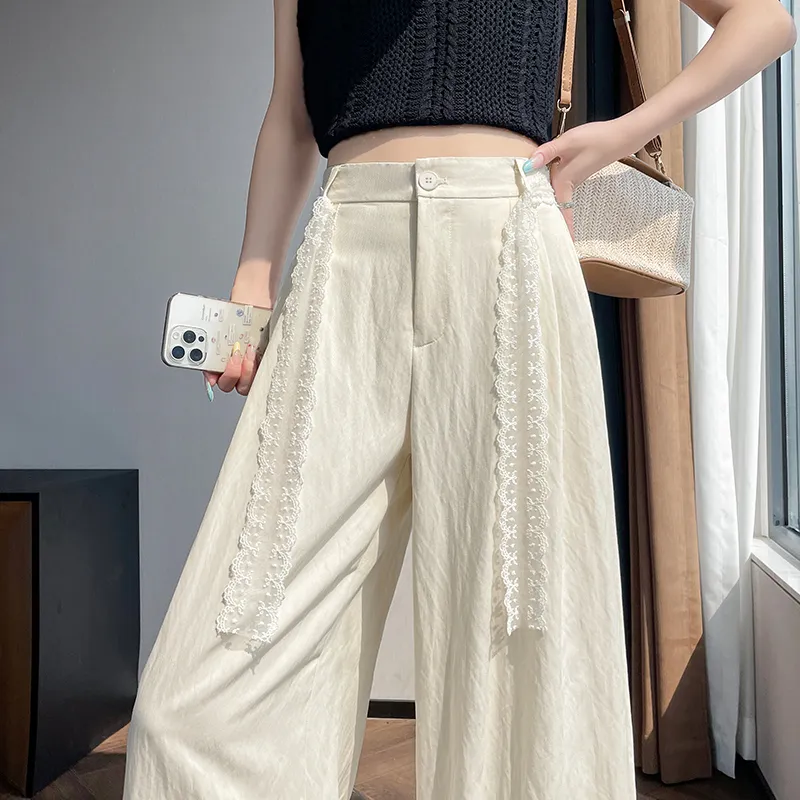 HTHK Casual Pants Women's White/Black/Cream Apricot-46