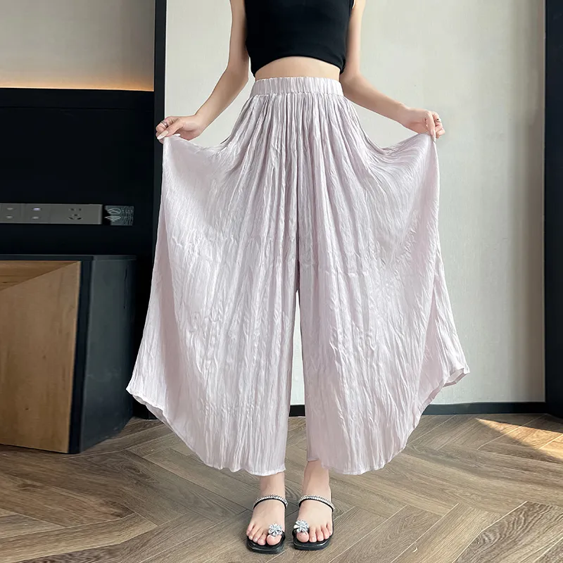 HTHK Casual Pants Women's White/Purple/Black/Pink/Pink Purple-7