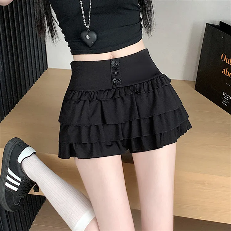 HTHK Casual Short Skirts Women's Gray-6