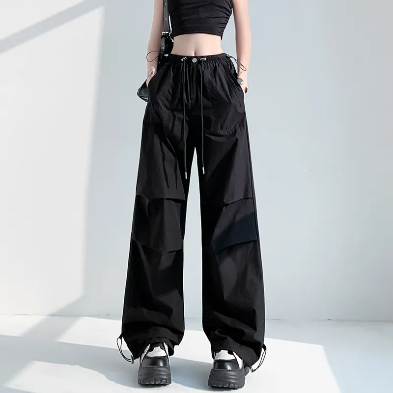 HTHK Casual Pants Women's Black/Gray/Pink/Khaki Green-1