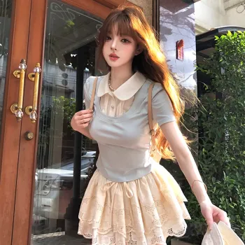 HTHK Two Piece Skirt Sets Women's
